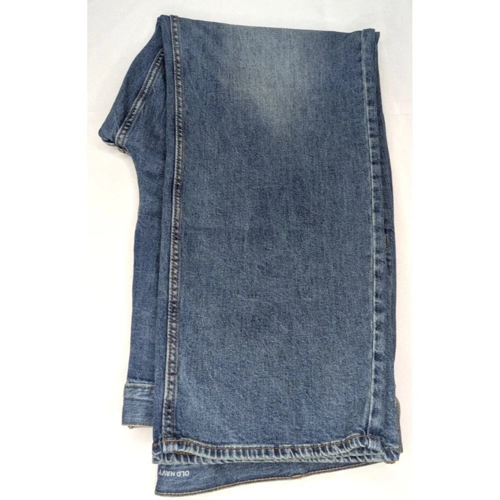 Men's Old Navy Loose Fit Jeans 42x32 Built In Flex Blue Denim Medium Wash - NWT - Picture 4 of 5